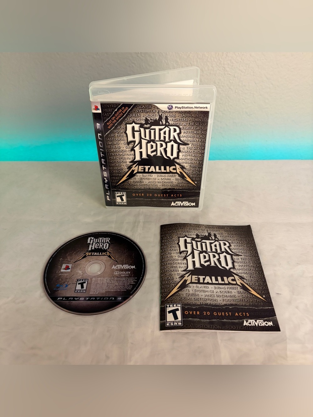 Guitar Hero: Metallica (Sony PlayStation 3 PS3, 2009): COMPLETE IN BOX & WORKING